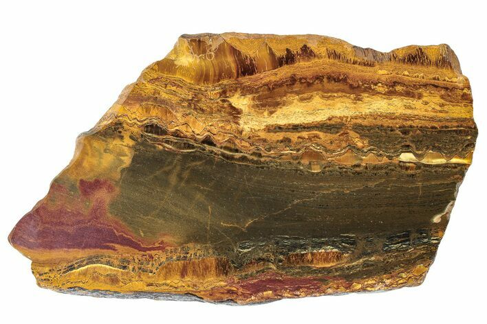 Polished Packsaddle Tiger Eye Slab - Western Australia #290959
